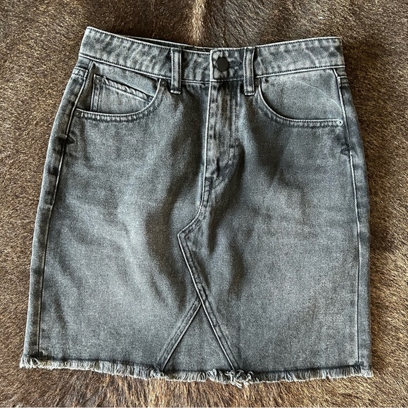 Volcom Black Denim Mini Skirt - Picture 3 of 5